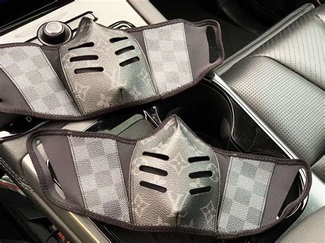 lv black face mask|louis vuitton damier mask.